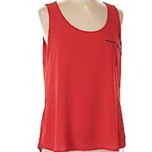 My Michelle Red Dress Tank Top with zipper detail